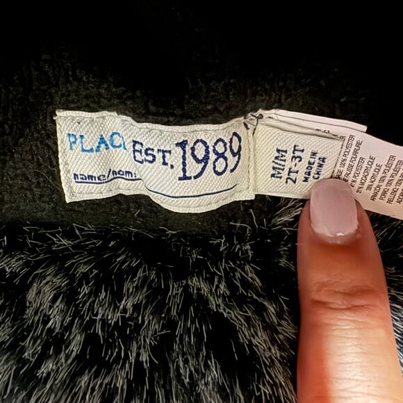 Children’s Place Winter Trapper Hat Toddler Size 2T/3T Blue Black Gray Ear Cover - Picture 5 of 6